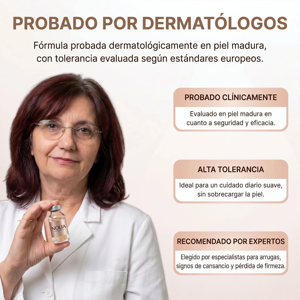 Fórmula probada por dermatólogos en piel madura