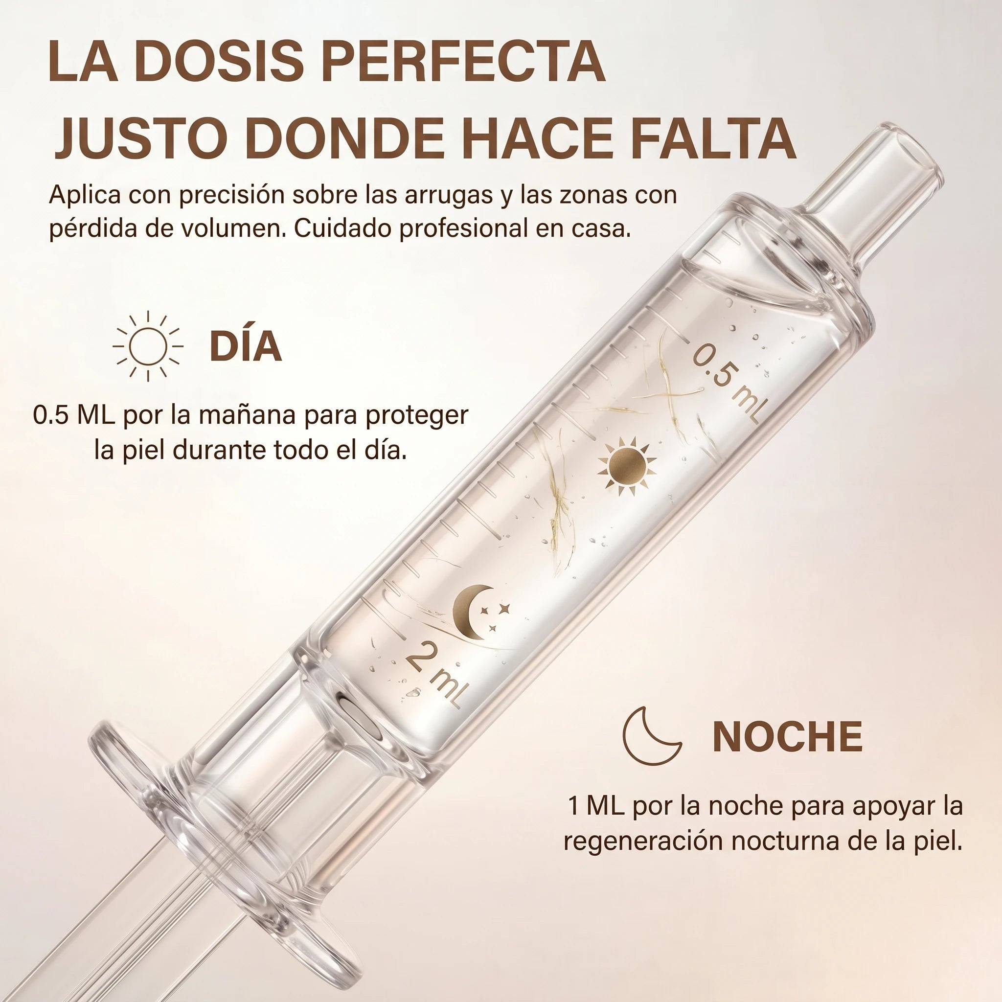 Dosis del sérum por la mañana y por la noche