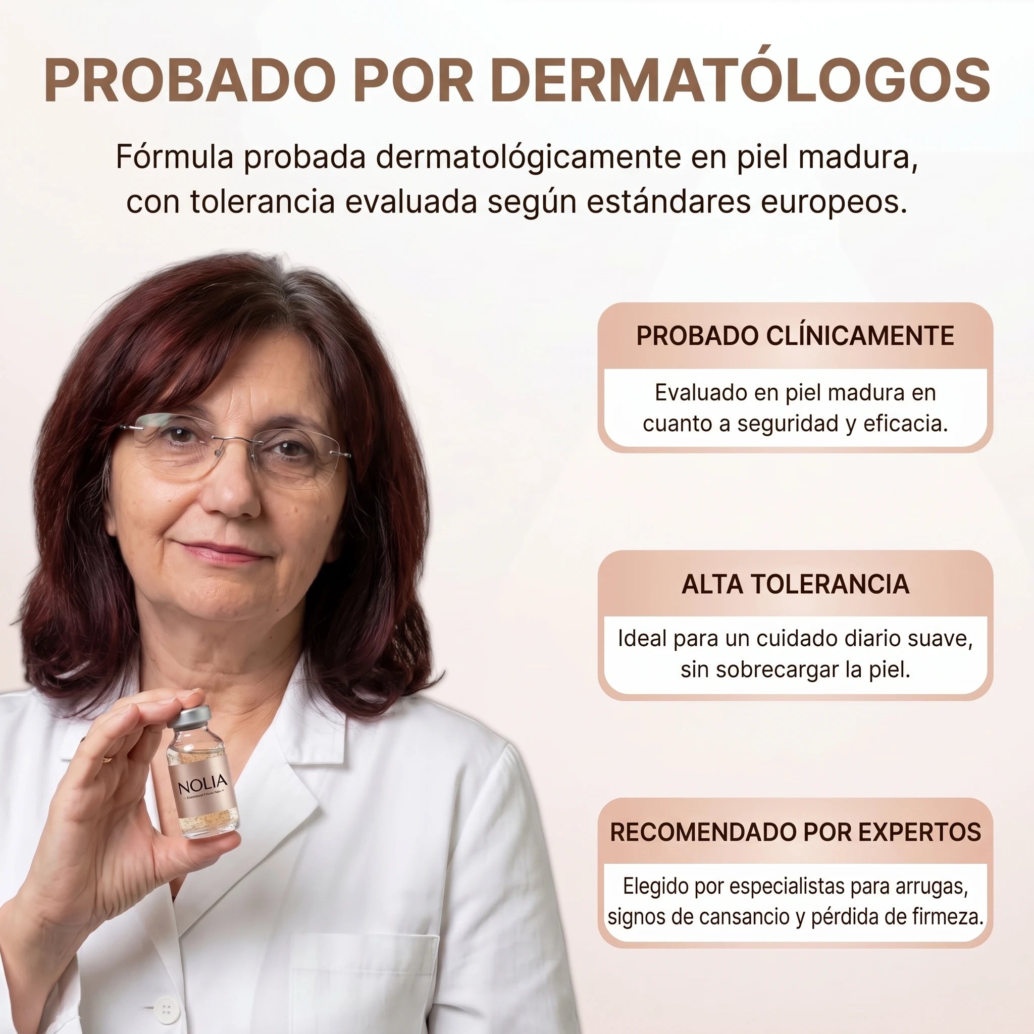 Fórmula probada por dermatólogos en piel madura